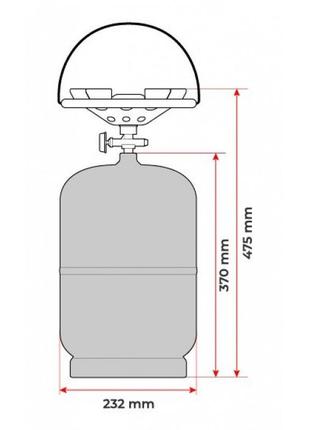 Комплект газовый баллон кемпинговый 12 л intertool gs-00122 фото