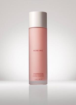 Осветляющий тонер с кислотами rose inc skin resolution clean exfoliating acid toner