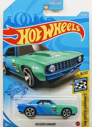 Машинка hot wheels - '69 copo camaro - 2021 speed graphics (#170) - falken - gry44