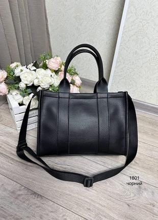 Женская сумка на одно отделение черная1 фото