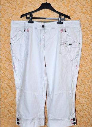 👖білі джинси капрі в стилі crop карго тм 'next' р-р 20 uk, 52-54 укр.