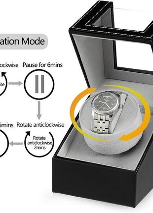 Ротомат ротатор шкатулка для підзаводу та зберігання годинників lingfanstore