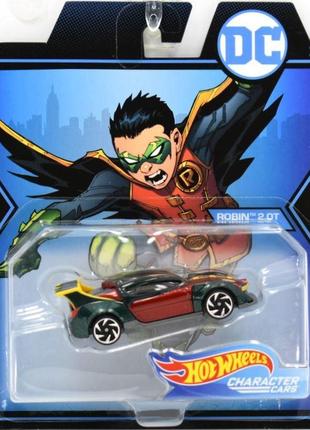 Машинка hot wheels - robin 2.0t - 2020 dc comics - character cars - gmh95. mattel оригинал