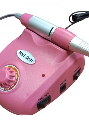 Фрезер для маникюра и педикюра nail polisher hc-601, 30000 об/мин, фрезер для ногтей розовый2 фото
