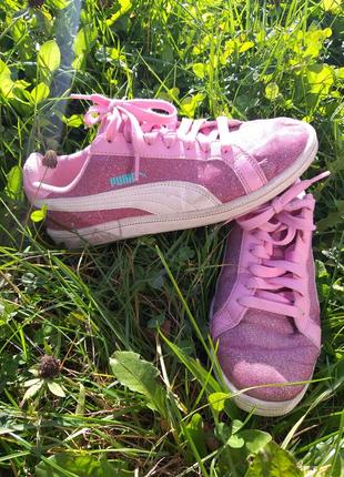 Кроссовки-кеды puma basket glitter princess5 фото