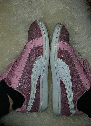 Кроссовки-кеды puma basket glitter princess6 фото