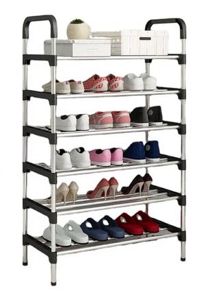 Полка стойка органайзер для обуви на 6 полок shoe rack tw5553 фото