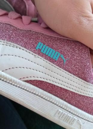 Кроссовки-кеды puma basket glitter princess2 фото