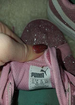 Кроссовки-кеды puma basket glitter princess8 фото