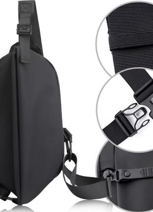Мужская сумка через плечо нагрудная baellery cross body bag  jxa1808 37*18 см чёрная3 фото