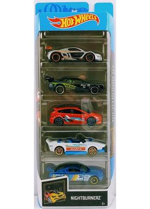 Набір з 5-ти машинок hot wheels - 5-pack - 2020 nightburnerz gift pack - ghp58