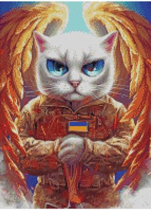 Алмазная мозаика "котик ангел" © марианна пащук brushme dbs1121 40x50 см