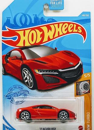 Машинка hot wheels - '17 acura nsx - 2021 turbo (#148) red - gry59