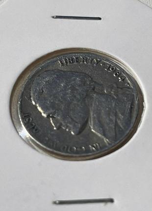 Монета сша 5 центів, 1991 року, jefferson nickel, мітка монетного двору "p" - філадельфія2 фото