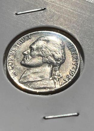 Монета сша 5 центів, 1991 року, jefferson nickel, мітка монетного двору "p" - філадельфія4 фото