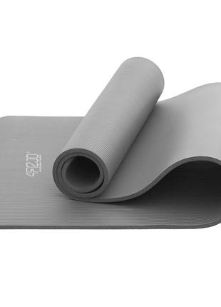 Коврик (мат) спортивный 4fizjo nbr 180 x 60 x 1.5 см для йоги и фитнеса 4fj0144 grey4 фото