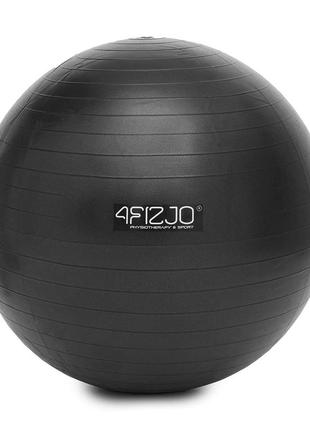 М'яч для фітнесу (фітбол) 4fizjo 65 см anti-burst 4fj0400 black6 фото