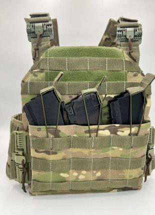 Плитоноска тактическая двойного сброса мультикам