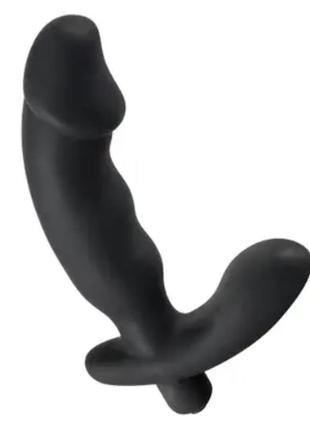Силиконовый массажер простаты со слегка волнистым стволом в форме пениса, длина 15 см