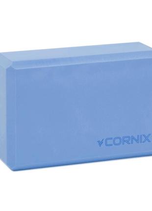 Блок для йоги cornix eva 22.8 x 15.2 x 7.6 см xr-0102 blue