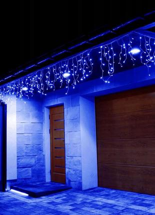 Гирлянда бахрома уличная (наружная) springos 8 м 200 led cl0202 blue5 фото