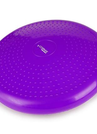 Балансувальна подушка-диск cornix 33 см (сенсомоторна) масажна xr-0056 violet4 фото
