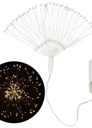 Гірлянда феєрверків на батарейках springos 3d 100 led cl0181 warm white