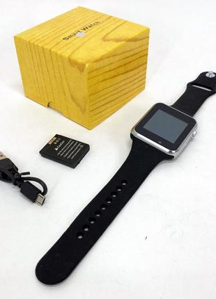 Смарт-годинник smart watch a1 розумний електронний зі слотом під sim-карту + карту пам'яті micro-sd. колір: срібний