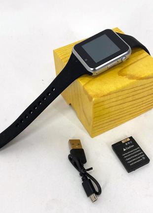 Смарт-годинник smart watch a1 розумний електронний зі слотом під sim-карту + карту пам'яті micro-sd. колір: срібний6 фото