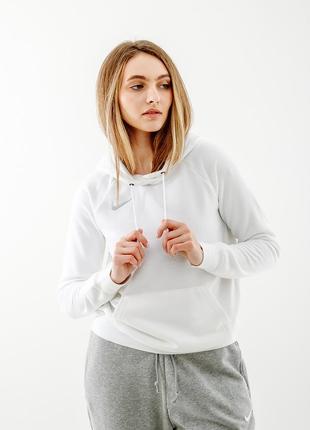 Женская худи nike flc park20 po hoodie белый l (7dcw6957-101 l)