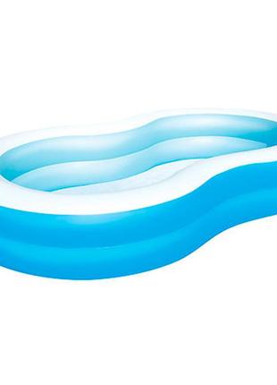 Дитячий надувний басейн блакитна лагуна bw 54117, 262-157-46 см