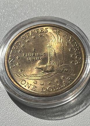 Монета сша 1 долар, 2000 года, мітка монетного двору "p" - філадельфія6 фото
