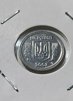 Монета украина 2 копейки, 2007 года, брак1 фото
