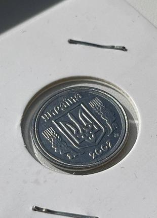 Монета украина 2 копейки, 2007 года, брак2 фото