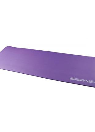 Коврик (мат) спортивный sportvida nbr 180 x 60 x 1 см для йоги и фитнеса sv-hk0068 violet2 фото