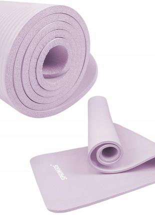 Коврик (мат) для йоги и фитнеса springos nbr 1 см yg0038 purple3 фото