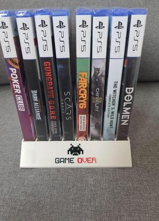 Підставка для дисків ps4/ps5" ігровий холдер для дисків до 8 шт.