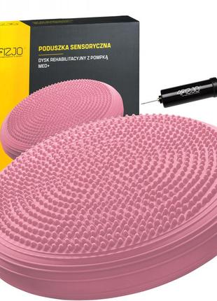 Балансировочная подушка-диск 4fizjo med+ 33 см (сенсомоторная) массажная 4fj0316 pink