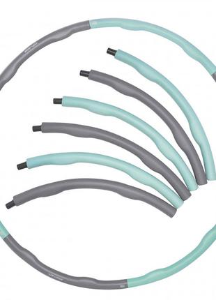 Обруч массажный hula hoop sportvida 100 см 1.2 кг sv-hk0337 grey/sky blue