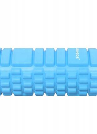 Масажний ролик (валик, ролер) springos 33 x 14 см fr0014 light blue4 фото