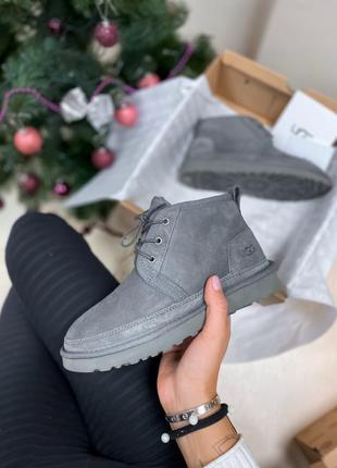 Угги ugg neumel dark grey серые зима