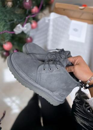 Угги ugg neumel dark grey серые зима6 фото