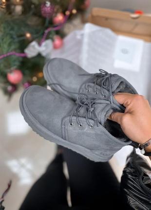 Угги ugg neumel dark grey серые зима9 фото