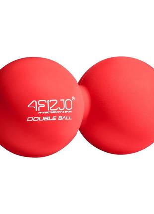 Масажний м'яч подвійний 4fizjo lacrosse double ball 6.5 x 13.5 см 4fj1219 red1 фото