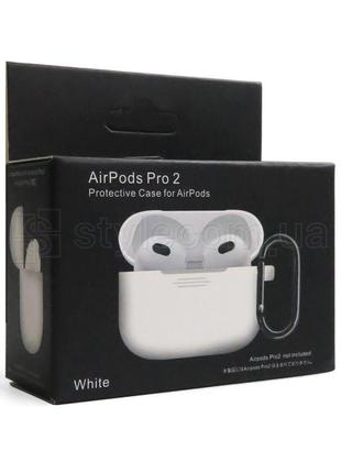 Чехол для airpods pro 2 slim white / белый1 фото