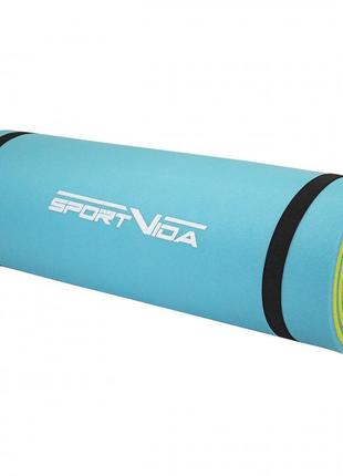 Коврик туристический (каремат) sportvida xpe 1 см sv-ez0003 blue/yellow