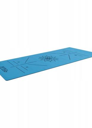Килимок (мат) спортивний 4fizjo pu 183 x 68 x 0.4 см для йоги та фітнесу 4fj0588 blue8 фото