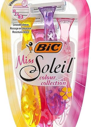 Набір бритв без змінних картриджів "miss soleil colour collection", 4 шт.bic