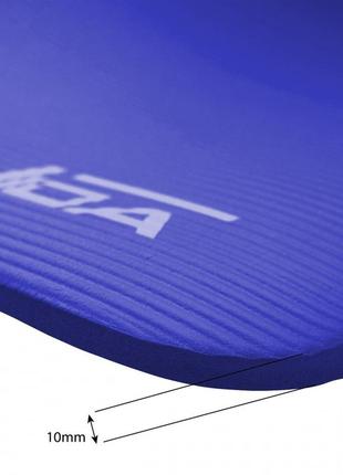 Килимок (мат) спортивний sportvida nbr 180 x 60 x 1 см для йоги та фітнесу sv-hk0069 blue2 фото