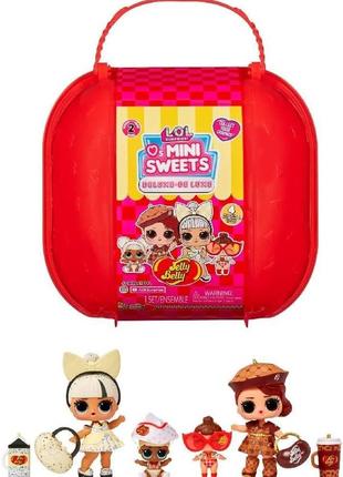 Игровой набор lol surprise loves mini sweets deluxe jelly belly чемодан с 4 куклами 589365